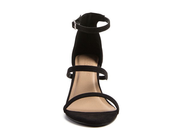 KAZAKI MID HEEL ANKLE STRAP SANDAL - Tigbul's Variety Fashion Shop