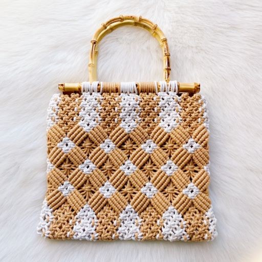 Bamboo Weaved Shopping Tote / Handbag - Tigbul's Variety Fashion Shop