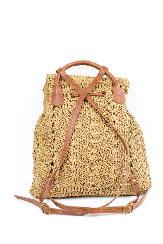 Woven Straw Backpack - Tigbuls Variety Fashion