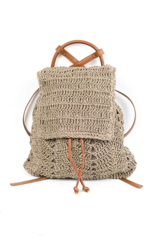 Woven Straw Backpack - Tigbuls Variety Fashion