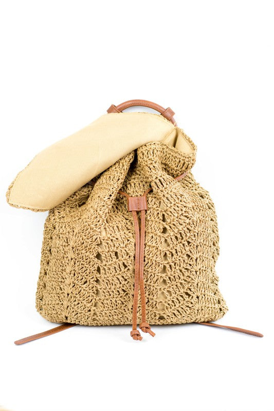 Woven Straw Backpack - Tigbuls Variety Fashion