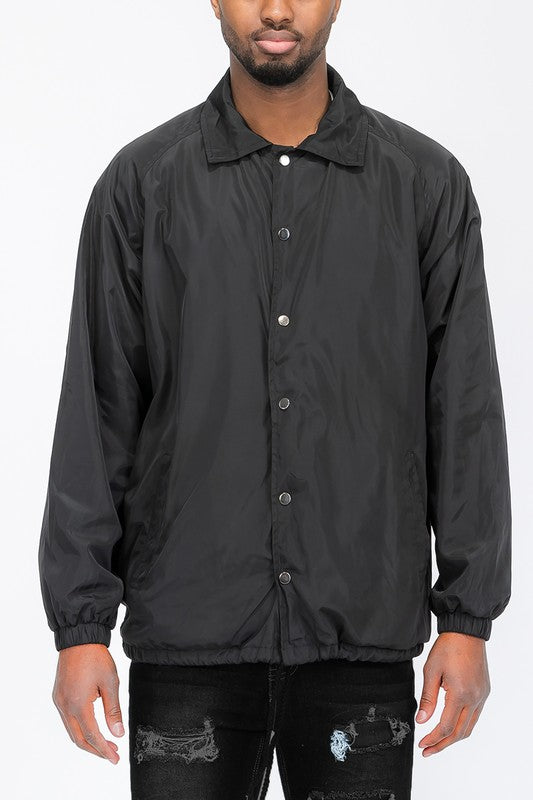Weiv Men's Casual Windbreaker Coaches Jacket - Tigbul's Variety Fashion Shop