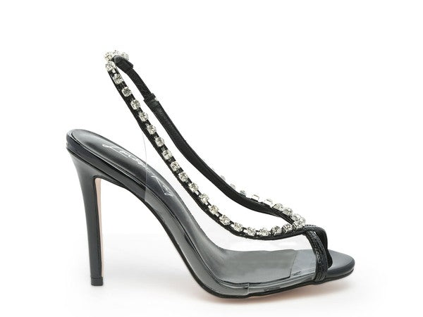 Camarine Clear 3.5" Stiletto Heel Sling-back Sandals - Tigbul's Variety Fashion Shop
