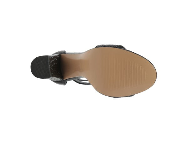 FELICITY Zip Up Croc Textured Sandals - Tigbul's Variety Fashion Shop