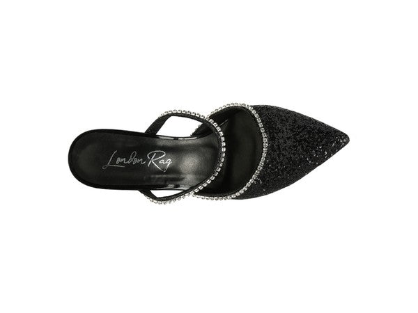 IRIS Glitter Spool Heel Sandal - Tigbul's Variety Fashion Shop