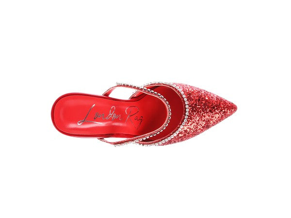IRIS Glitter Spool Heel Sandal - Tigbul's Variety Fashion Shop