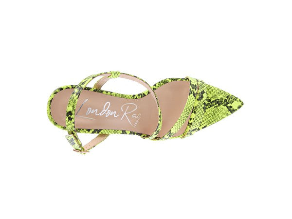 CHERRY TART Snake Print Spool Heel Sandals - Tigbul's Variety Fashion Shop