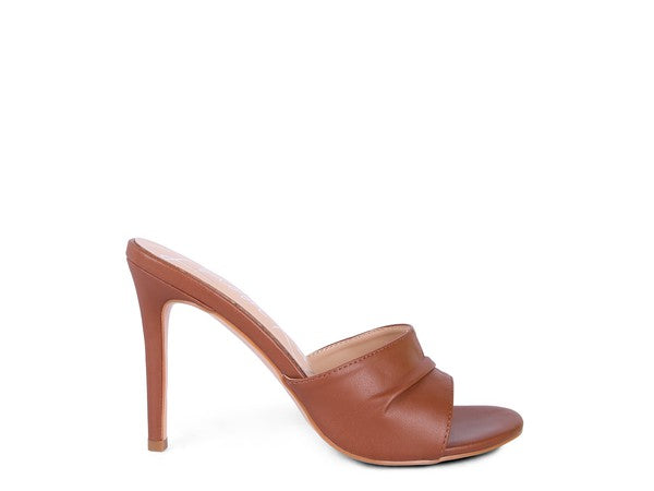 3RD DIVORCE Pleated Strap High Heeled Sandal - Tigbul's Variety Fashion Shop