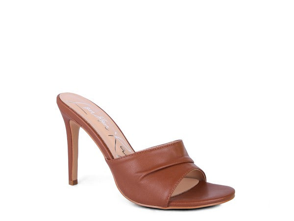 3RD DIVORCE Pleated Strap High Heeled Sandal - Tigbul's Variety Fashion Shop