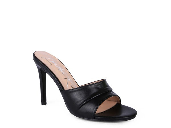 3RD DIVORCE Pleated Strap High Heeled Sandal - Tigbul's Variety Fashion Shop