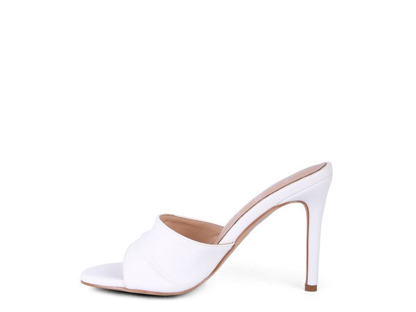 3RD DIVORCE Pleated Strap High Heeled Sandal - Tigbul's Variety Fashion Shop