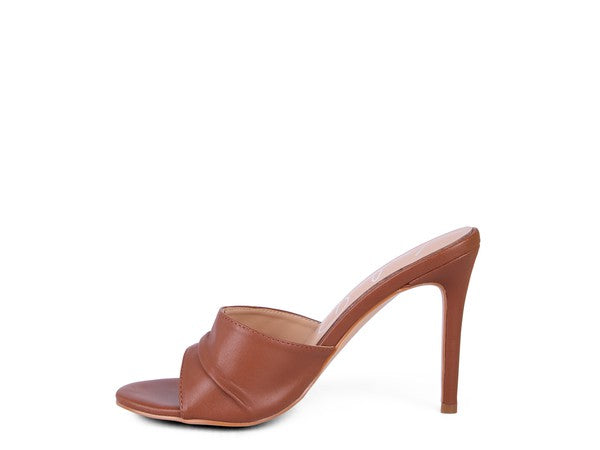 3RD DIVORCE Pleated Strap High Heeled Sandal - Tigbul's Variety Fashion Shop