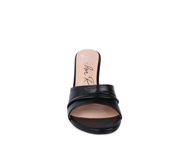 3RD DIVORCE Pleated Strap High Heeled Sandal - Tigbul's Variety Fashion Shop
