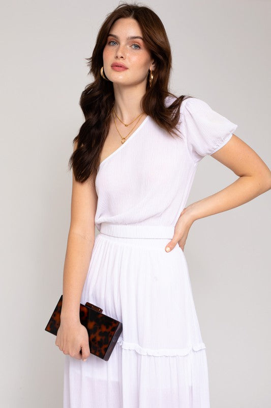 S/S One Shoulder Top - Tigbul's Variety Fashion Shop