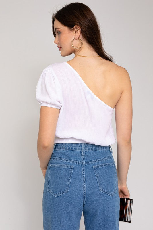 S/S One Shoulder Top - Tigbul's Variety Fashion Shop