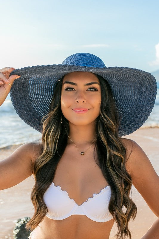 Scallop Edge Bow Accent Sunhat - Tigbul's Variety Fashion Shop