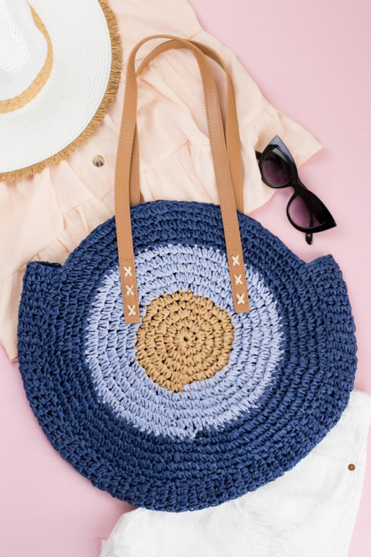 Straw Circle Tote - Tigbul's Variety Fashion Shop