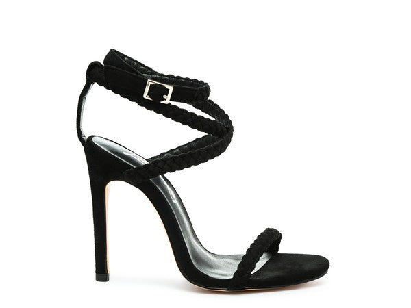 Faux Suede Stiletto Sling Back Sandals - Tigbul's Variety Fashion Shop