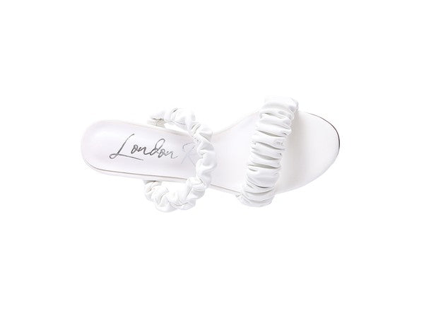 Qualie Gathered Around Strap Slip-On High Heels - Tigbul's Variety Fashion Shop