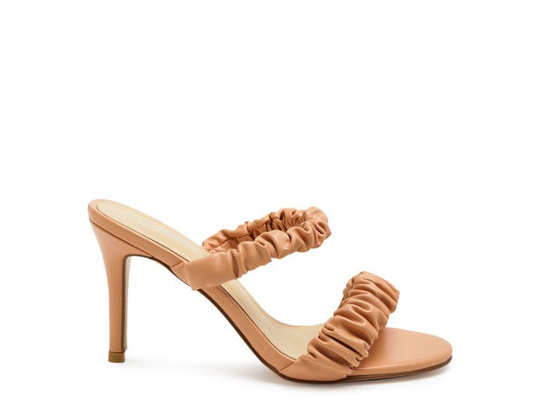 Qualie Gathered Around Strap Slip-On High Heels - Tigbul's Variety Fashion Shop