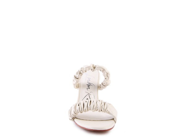 Qualie Gathered Around Strap Slip-On High Heels - Tigbul's Variety Fashion Shop