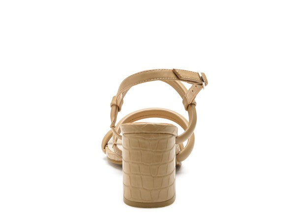 SLATER CROC SLINGBACK BLOCK SANDALS - Tigbul's Variety Fashion Shop