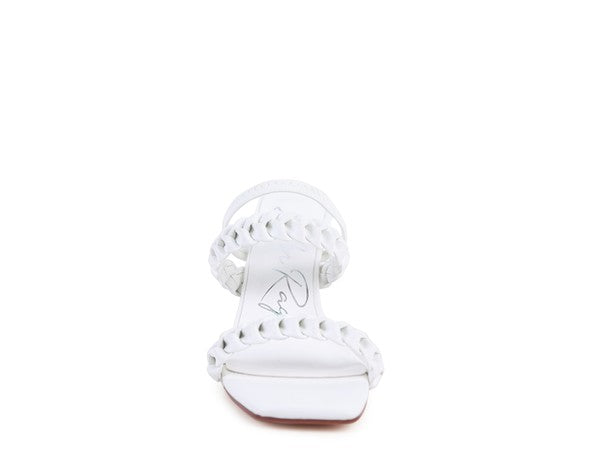 Arnie Braided Block Heel Slider Sandal - Tigbul's Variety Fashion Shop