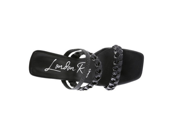 Arnie Braided Block Heel Slider Sandal - Tigbul's Variety Fashion Shop