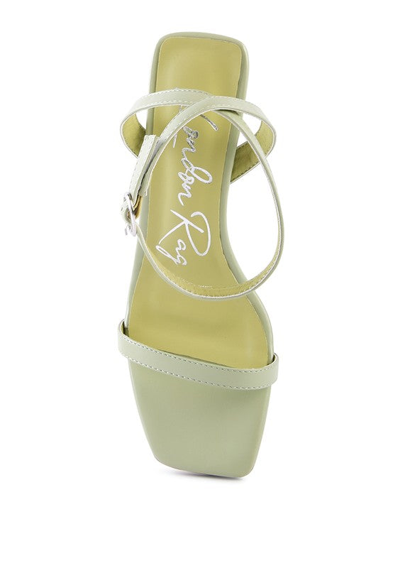 London Rag Block Heel Ankle Strap Sandals - Tigbul's Variety Fashion Shop