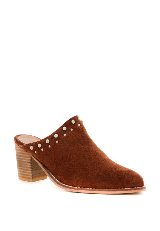 LESLIE STACKED HEEL MULES - Tigbul's Variety Fashion Shop