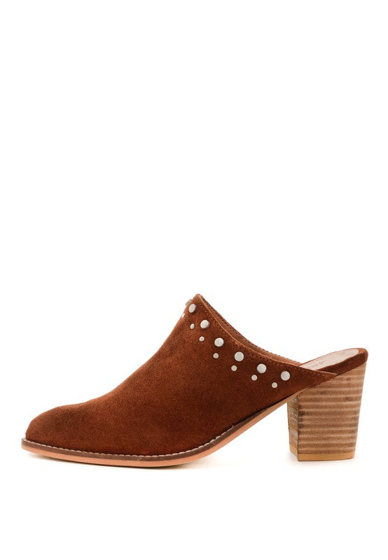 LESLIE STACKED HEEL MULES - Tigbul's Variety Fashion Shop