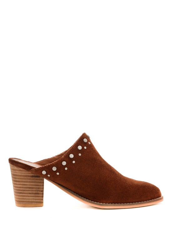 LESLIE STACKED HEEL MULES - Tigbul's Variety Fashion Shop