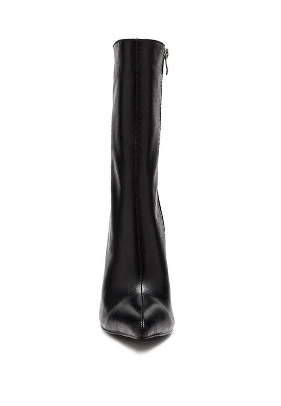 NAGINI Over Ankle Pointed Toe High Heeled Boot - Tigbul's Variety Fashion Shop