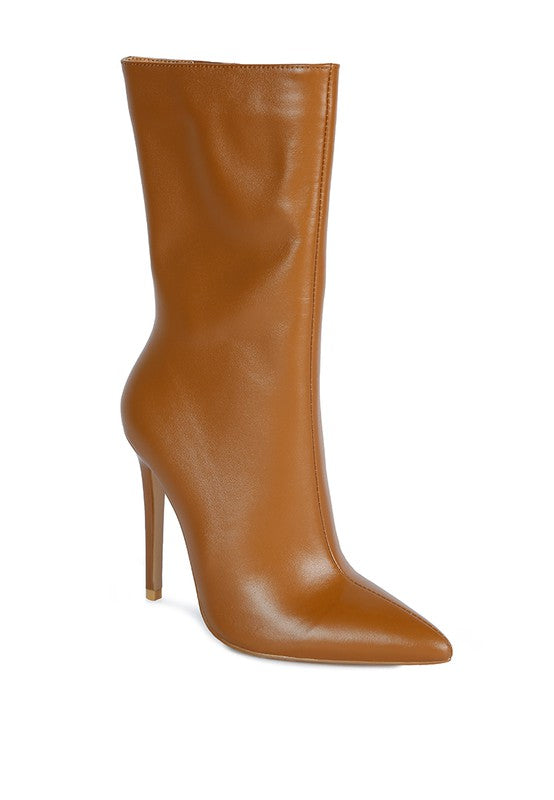 NAGINI Over Ankle Pointed Toe High Heeled Boot - Tigbul's Variety Fashion Shop