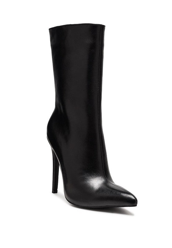 NAGINI Over Ankle Pointed Toe High Heeled Boot - Tigbul's Variety Fashion Shop
