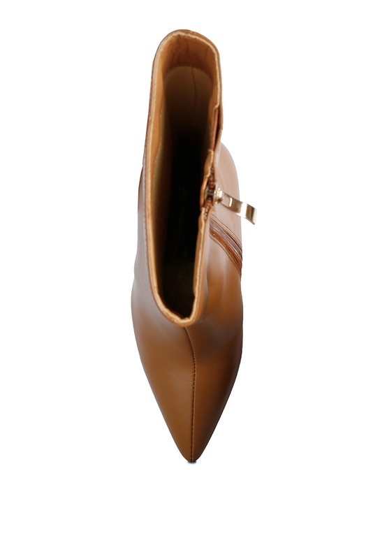 NAGINI Over Ankle Pointed Toe High Heeled Boot - Tigbul's Variety Fashion Shop