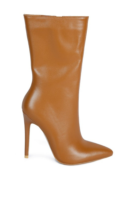 NAGINI Over Ankle Pointed Toe High Heeled Boot - Tigbul's Variety Fashion Shop