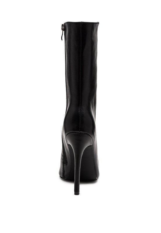 NAGINI Over Ankle Pointed Toe High Heeled Boot - Tigbul's Variety Fashion Shop