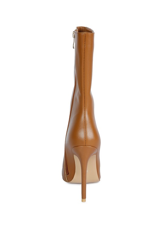 NAGINI Over Ankle Pointed Toe High Heeled Boot - Tigbul's Variety Fashion Shop