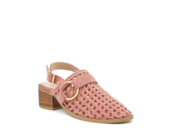 ROSALIE BLUSH BLOCK HEELED SANDAL - Tigbul's Variety Fashion Shop