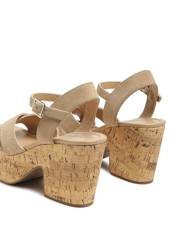 ULLA HIGH HEELED BLOCK SANDAL IN BLACK - Tigbul's Variety Fashion Shop