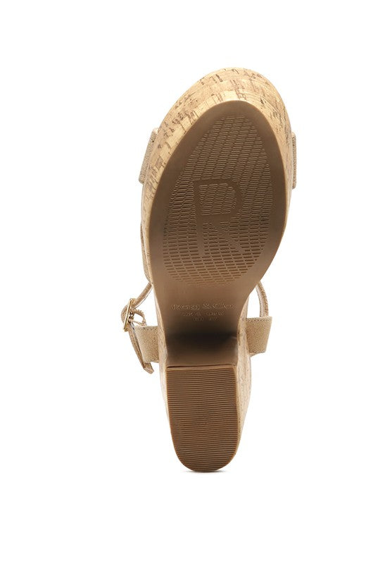 ULLA HIGH HEELED BLOCK SANDAL IN BLACK - Tigbul's Variety Fashion Shop