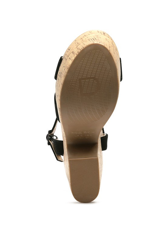 ULLA HIGH HEELED BLOCK SANDAL IN BLACK - Tigbul's Variety Fashion Shop
