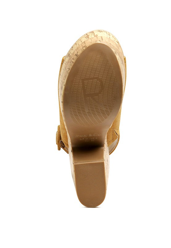 VENDELA LEATHER SLINGBACK PLATFORM SANDAL IN TAN - Tigbul's Variety Fashion Shop