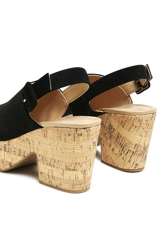 VENDELA LEATHER SLINGBACK PLATFORM SANDAL IN TAN - Tigbul's Variety Fashion Shop