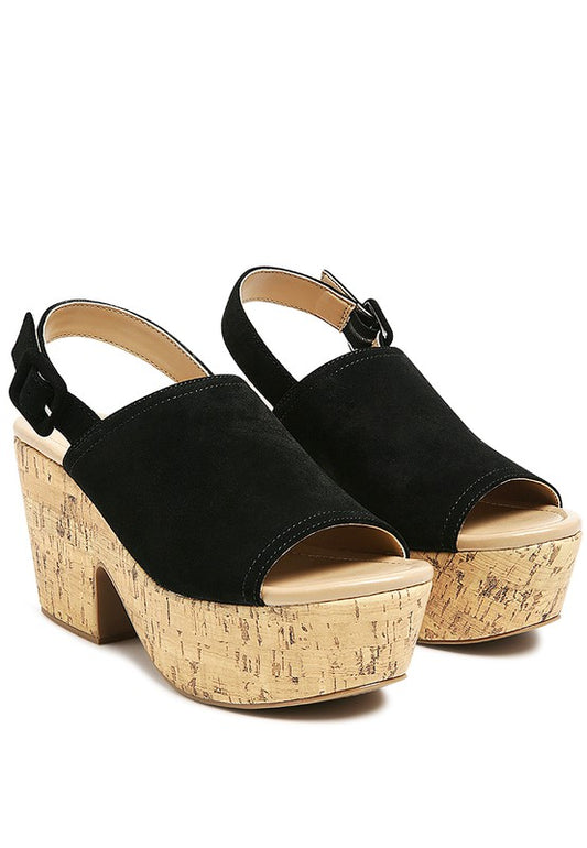 VENDELA LEATHER SLINGBACK PLATFORM SANDAL IN TAN - Tigbul's Variety Fashion Shop