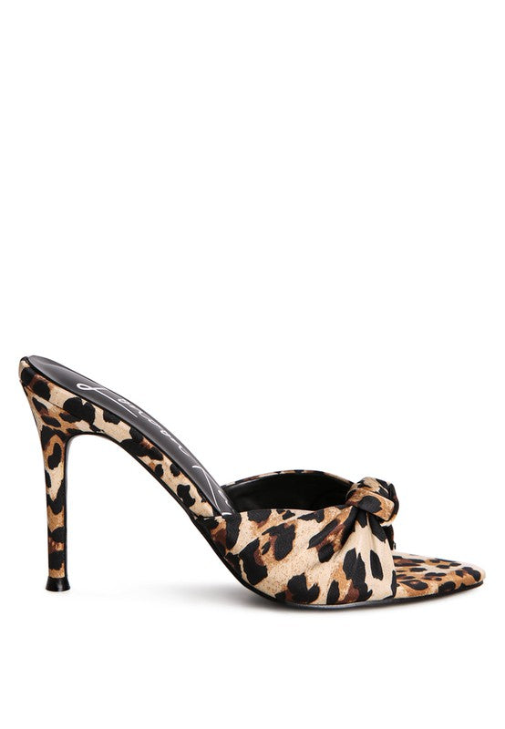 FIRST CRUSH SATIN KNOT HIGH HEELED SANDALS - Tigbul's Variety Fashion Shop