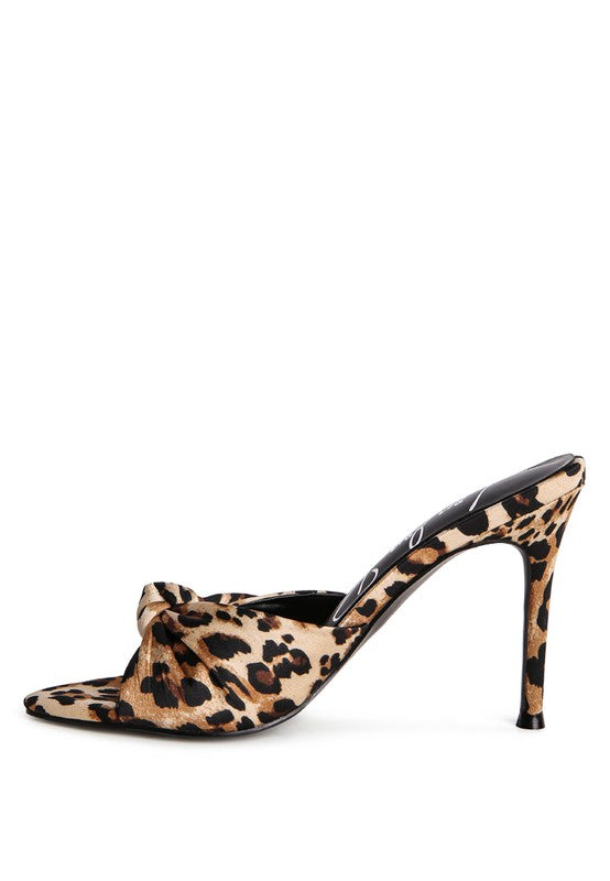 FIRST CRUSH SATIN KNOT HIGH HEELED SANDALS - Tigbul's Variety Fashion Shop