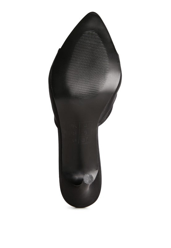 FIRST CRUSH SATIN KNOT HIGH HEELED SANDALS - Tigbul's Variety Fashion Shop