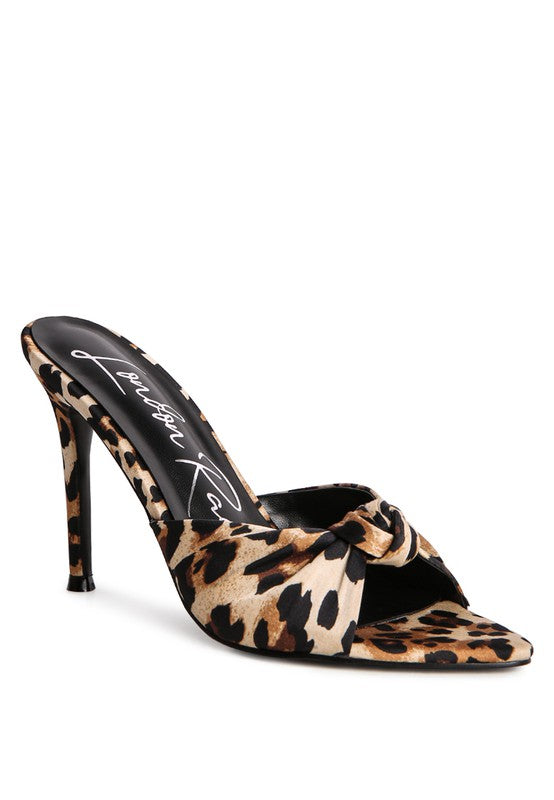 FIRST CRUSH SATIN KNOT HIGH HEELED SANDALS - Tigbul's Variety Fashion Shop
